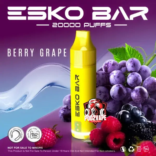 Esko bar 20000 puffs berry grape