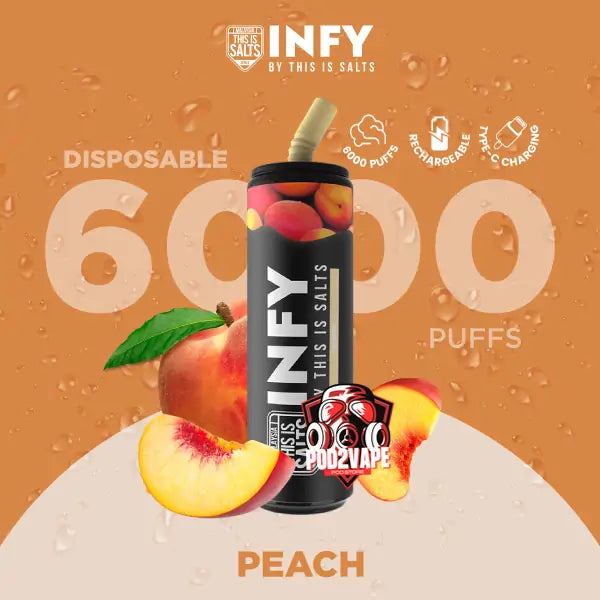infy 6000 puffs peach