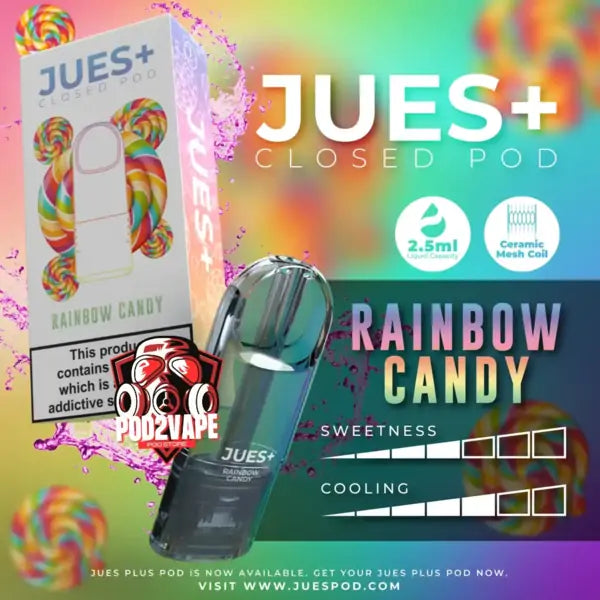 หัวพอต Jues plus 2.5ml rainbow candy
