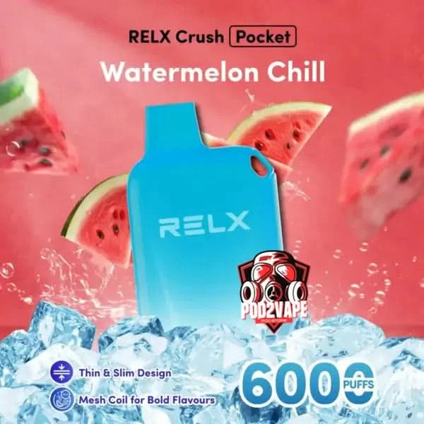 Relx crush 6000 puffs watermelon chill