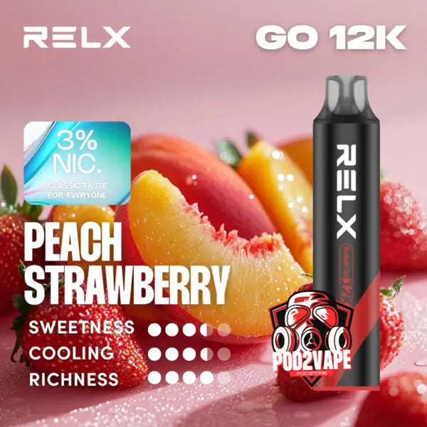 Relx smash go 12k peach strawberry nic30