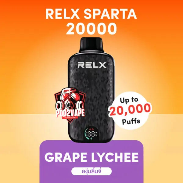 Relx sparta 20000 puffs grape lychee