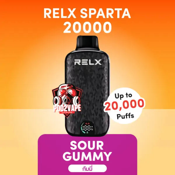 Relx sparta 20000 puffs sour gummy