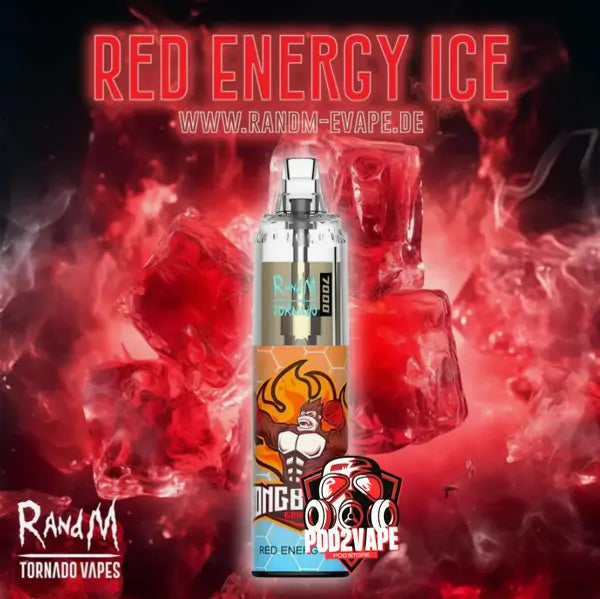 Randm tornado 7000 puffs red energy ice