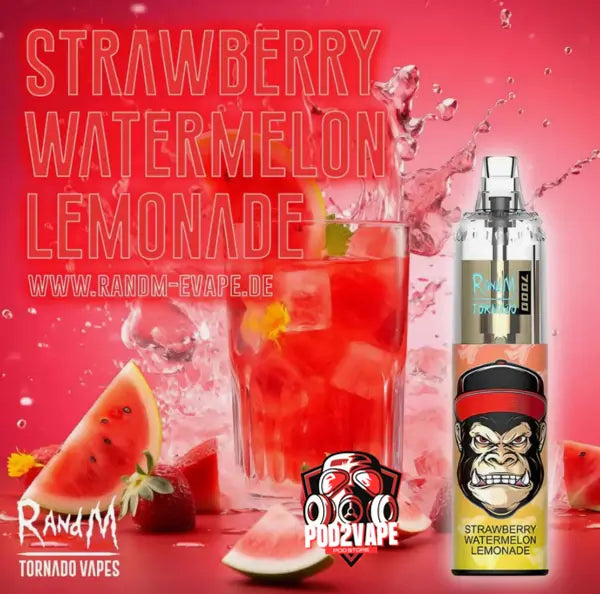 Randm tornado 7000 puffs strawberry watermelon lemonade