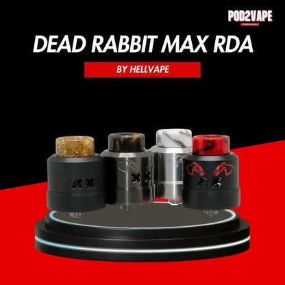 อะตอมบุหรี่ไฟฟ้า Hellvape dead rabbit max rda แบบหยดสูบ คอยล์คู่ แข็งแรง ทนทาน