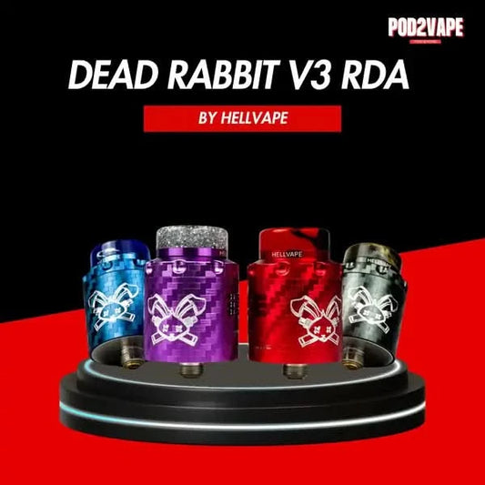 Hellvape dead rabbit v3 rda อะตอมหยดสูบ คอยล์คู่ ยิงไฟแรงที่สุด ควันท่วมแน่นอน