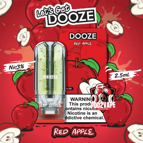 หัวพอต dooze 2.5ml pod red apple