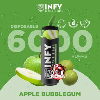 infy 6000 puffs apple bubblegum