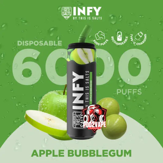 infy 6000 puffs apple bubblegum