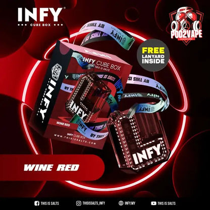 Infy cube box wine red