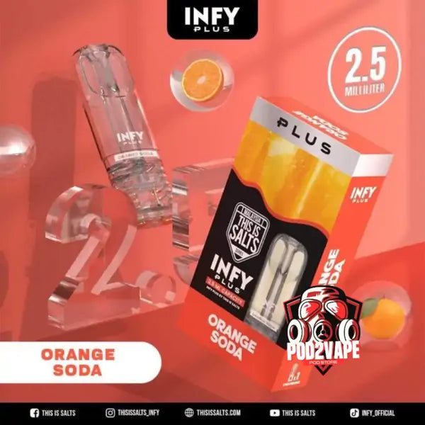 หัวพอต infy plus 2.5ml orange soda