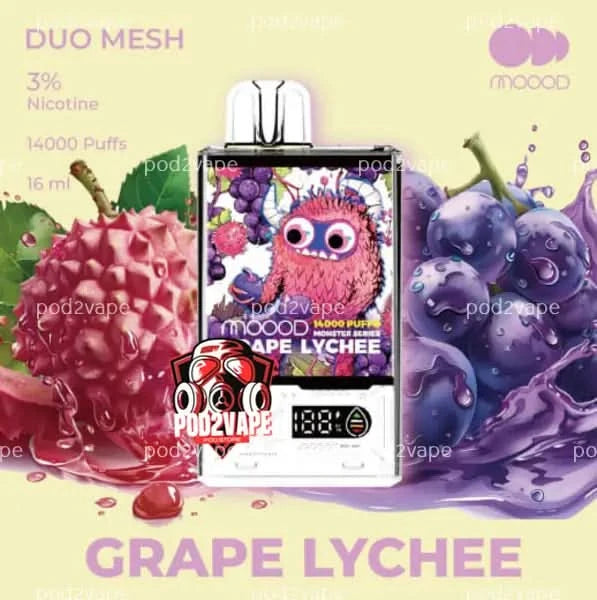 Moood monster 14k grape lychee nic30