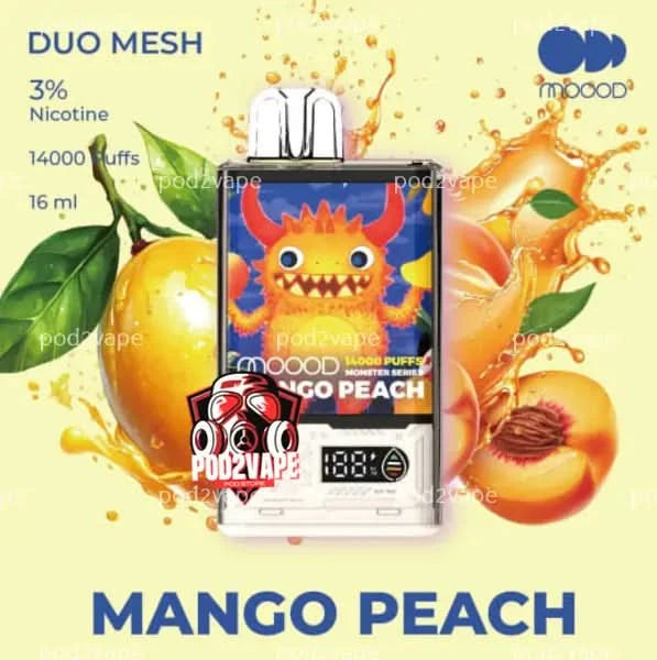 Moood monster 14k mango peach nic30