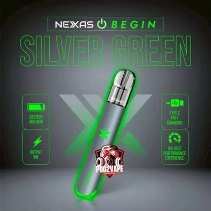 Nexas begin pod silver green
