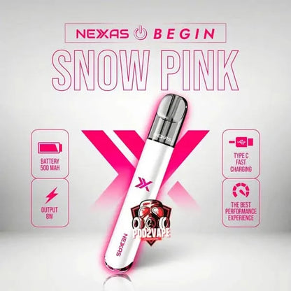 Nexas begin pod snow pink