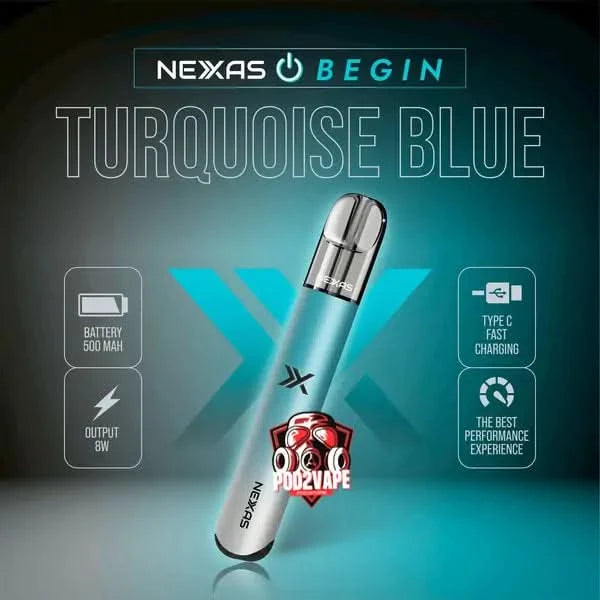 Nexas begin pod turquoise blue