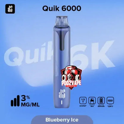 Ks quik 6000 puffs blueberry ice