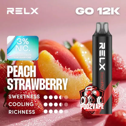 Relx smash go 12k peach strawberry nic30