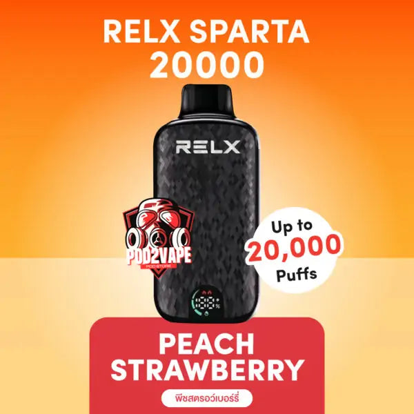 Relx sparta 20000 puffs peach strawberry