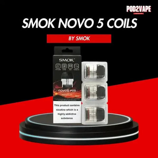 หัว Smok novo 5 pod cartridge กล่องมี 3 ชิ้น เติมน้ำยาจากด้านบน ใช้กับน้ำยาซอลนิค
