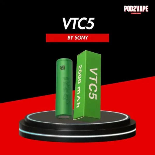 ถ่านบุหรี่ไฟฟ้า Sony vtc5 2600mAh ถ่านเขียว ยอดนิยม แบรนด์ดัง ใช้งานง่าย ปลอดภัย