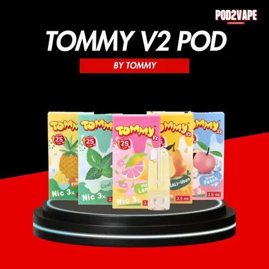 หัวพอต tommy v2 pod juice รุ่นใหม่ รสผลไม้หลากหลายชนิด เข้มข้น