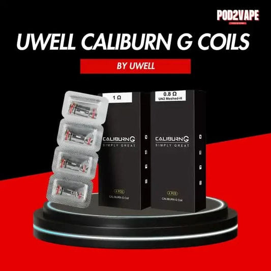 คอยล์ Uwell caliburn g coils มี 2 ค่าโอมห์ให้เลือกใช้งาน กล่องนึงมี 4 ชิ้น