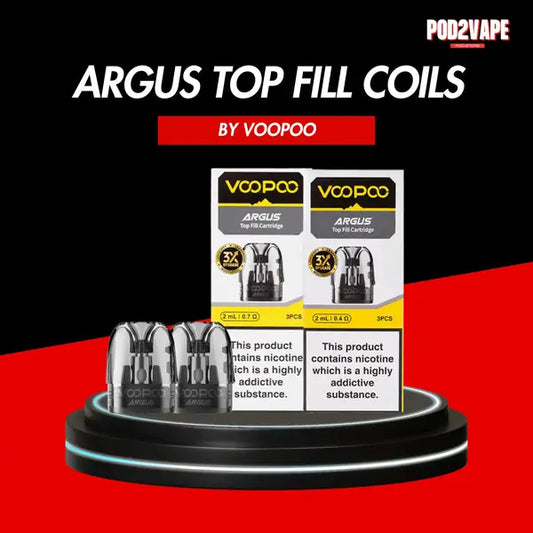 หัว Argus top fill ของแบรนด์ Voopoo มีหลากหลายค่าโอมห์ให้เลือกใช้งาน