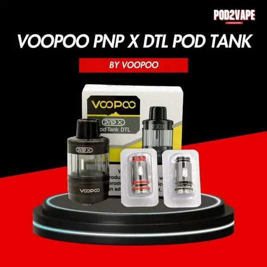 Voopoo pnp x dtl pod tank ชุดหัวบุหรี่ไฟฟ้า รุ่นใหม่ มาพร้อมคอยล์ 2 ชิ้น