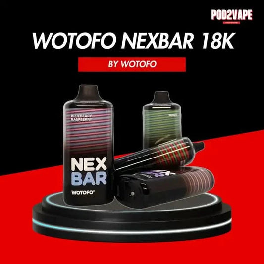 Wotofo nexbar 18k พอตใช้แล้วทิ้ง 18000 คำ ปากสูบพอเหมาะพอดี สูบง่าย ฟีลโล่ง